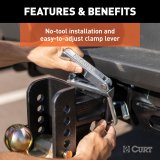 CURT Anti-Rattle Hitch Clamps 22320 Fastener, Clamp for 2 1/2 in. Receiver, Kit thumbnail 6