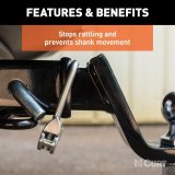 CURT Anti-Rattle Hitch Clamps 22325 Fastener, Clamp for 2 in. Receiver, Kit thumbnail 4
