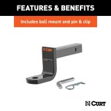 Curt Manufacturing - Receiver Hitches for 2023-2025 CX-50 122033 CURT Class 2 Trailer Hitch with Ball Mount, 1-1/4-In Receiver, Fits Select Mazda thumbnail 5