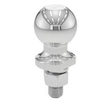 CURT Hitch Balls 40064 Ball, Chrome, 2 in. Ball, 0.750 in. Diameter Shank, 1 in. Length Shank, 3,500 lbs., Each thumbnail 2
