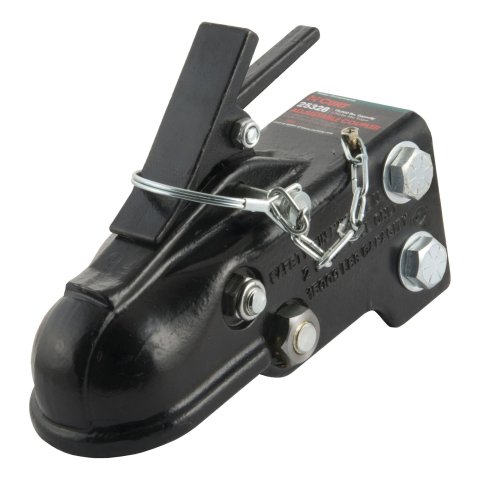 CURT Adjustable Couplers 25328 Trailer Coupler, Adjustable, Simple Latch, Steel, Black, 2,250 lbs. Tongue Weight, 15,000 lbs. Gross Load