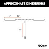 CURT Auxiliary LED Lights 53201 Lights, LED, Red Lens, Rectangular, 7 in. Long, Double Sided Tape, Pair thumbnail 2