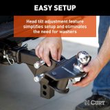 CURT TruTrack Trunnion Bar Weight Distribution Hitches 17601 Hitch, Bar, 10,000 lbs. Max Trailer, 1,000 lbs. Max Tongue Weight, 2 5/16 in. Ball, Adjustable Shank, Steel, Kit thumbnail 4
