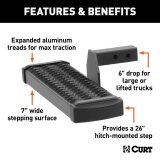 CURT Grip Step Receiver Hitch Steps 32002 Mounted Step, with 6" Drop thumbnail 3