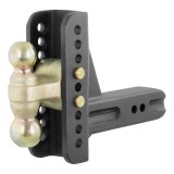 CURT Adjustable Ball Mounts 45902 Receiver Hitch Mount, Adjustable, 2 in. and 2 5/16 in. Size, 2 1/2 in. Square Mount, Stainless Steel, Carbide Powdercoated, Each thumbnail 3