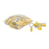 CURT Insulated Ring Terminals 59538 Wiring Connectors, Terminals, 3/8 in. Stud Style, 10 To 12-gauge, Yellow, Set of 100 thumbnail 1