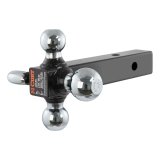 CURT Triple Ball Mounts 45675 Receiver Hitch Mounts, Steel, Black Powdercoated, 2 in. Square, 0 in. Drop, 0 in. Rise, 1 7/8 in., 2 in., 2 5/16 in. Chrome Hitch Balls, Each thumbnail 2
