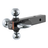 CURT Triple Ball Mounts 45675 Receiver Hitch Mounts, Steel, Black Powdercoated, 2 in. Square, 0 in. Drop, 0 in. Rise, 1 7/8 in., 2 in., 2 5/16 in. Chrome Hitch Balls, Each thumbnail 4