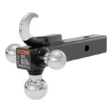 CURT Triple Ball Mounts 45675 Receiver Hitch Mounts, Steel, Black Powdercoated, 2 in. Square, 0 in. Drop, 0 in. Rise, 1 7/8 in., 2 in., 2 5/16 in. Chrome Hitch Balls, Each thumbnail 5