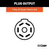 CURT Custom Towed-Vehicle RV Wiring Harnesses 56443 Vehicle Towing Harness Adapter, Connector, Harness, 7-Way Blade Output, Ford F-250, F-350, F-450, Each thumbnail 4