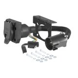 CURT Towing Harness Sockets and Plugs 55774 Vehicle Socket, 7-Way RV Blade,4-Way Flat, GM/Ford, Each thumbnail 1