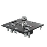 CURT Gooseneck Folding Ball Hitches 61052 Hitches, Ball, Steel, Chrome, 2-5/16 in. Ball, 30,000 GTW, Universal, Each thumbnail 1