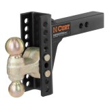 CURT Adjustable Ball Mounts 45900 Receiver Hitch Mount, Adjustable, 2 in. and 2 5/16 in. Size, 2 in. Square Mount, 6 in. Drop, 5-1/4 in. Rise, Steel, Black, Each thumbnail 4