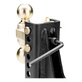 CURT Adjustable Ball Mounts 45900 Receiver Hitch Mount, Adjustable, 2 in. and 2 5/16 in. Size, 2 in. Square Mount, 6 in. Drop, 5-1/4 in. Rise, Steel, Black, Each thumbnail 6