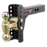 CURT Adjustable Ball Mounts 45900 Receiver Hitch Mount, Adjustable, 2 in. and 2 5/16 in. Size, 2 in. Square Mount, 6 in. Drop, 5-1/4 in. Rise, Steel, Black, Each thumbnail 7