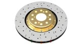 DBA HD Series 5000XS Brake Rotors for 2006-2011 EXIGE - DBA52355BLKXS Rotor, 5000XS, Vented, Cross-Drilled and Slotted Surface, Iron, Black Painted, Lotus, Front, Each thumbnail 9