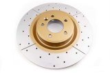 Disc Brakes Australia USA LLC Brake Rotors DBA3090X Street Gold Cross-drilled/slotted PP [ Land Rover/Range Rover LG Series L405 13-> & Range Rover Sport LW Series L494 13-> F ] thumbnail 1