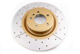 Disc Brakes Australia USA LLC Brake Rotors DBA3090X Street Gold Cross-drilled/slotted PP [ Land Rover/Range Rover LG Series L405 13-> & Range Rover Sport LW Series L494 13-> F ] thumbnail 2