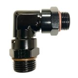 Fragola Performance Systems Unions 999603BL Fitting, Reducer, Straight Cut to Straight Cut, 90 Degree, Aluminum, Black Anodized, -6 AN, -8 AN, Each thumbnail 2