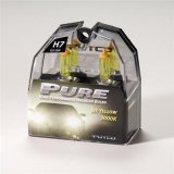 Putco Pure Halogen Bulbs 230007JY Light Bulbs, Halogen, Jet Yellow, 3000K, H7, Pair thumbnail 2