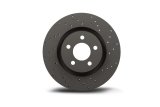 Hawk Performance Talon Brake Rotors HTC4975 Rotor, Talon, Vented, Cross-Drilled and Slotted Surface, Iron, Gray Geomet Coated, Lexus, Front, Pair thumbnail 2