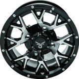 Quadboss Wheels 608575 QuadBoss Barbwire 14X7 - 5+2 - 4/137 - Black Machined thumbnail 7