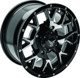 Quadboss Wheels 608575 QuadBoss Barbwire 14X7 - 5+2 - 4/137 - Black Machined thumbnail 8