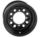 Quadboss Steely Gloss Black Wheels 12x7 Wheel, Series, Black, 12 x 7, 4 x 156mm Bolt Pattern, Each thumbnail 1