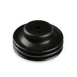 Scott Drake Water Pump Pulleys C6AZ-8509-A Pulleys, V-belt Style, 2-groove, Steel, Black, 5.813 in. O.D., Ford, Each thumbnail 1