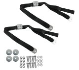 Scott Drake Mustang Emblem Seat Belts SB-BK-H Belt, Lap Belt, Emblem, Black, Ford, Set thumbnail 1