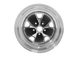 Scott Drake 1965-67 Mustang Styled Steel Wheels 14x6 Wheels, Wheels, 14 in. x 6.00 in., Steel, Chrome, 5 x 114.3mm Bolt Circle, 3.47 in. Backspacing, Each thumbnail 1