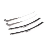 Scott Drake Windshield Wiper Arms KIT-WIP-6 Arms, Front, Stainless Steel, Polished, Black Rubber Blades, Ford, Kit thumbnail 1