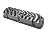 Scott Drake Classic Aluminum Valve Covers 6A582-302 Covers, Cast Aluminum, Black Powdercoated, 302 Powered by Ford Logo, Pair thumbnail 1