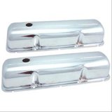 Scott Drake Original-Style Valve Covers C7ZZ-6A582-C Covers, Original-Style, Stock Height, Steel, Chrome, Baffled, Ford, 390, 427, 428, Pair thumbnail 2