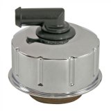 Scott Drake Valve Cover Oil Caps C8AZ-6766-B Cap, Round, Twist-in, Steel, Chrome, Autolite Top Style, PCV Elbow, Ford, Mercury, Each thumbnail 2