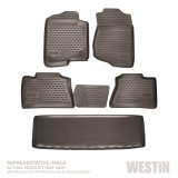 Westin Profile Floor Liners 74-15-51028 Mats, Liners, Front/Second/Third Seats, Rubberized Polymer, Black, Logo, for us on Honda®, Set thumbnail 5