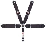 Simpson HANS Compatible Camlock 5-Point Harness 29110BKHR1X Harness, Complete, 5-Point, Camlock, Rotary-Style, Individual-Type, Bolt-In, Black, Black Hardware, Each thumbnail 2