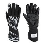 Simpson Magnata Racing Gloves MGMK Driving Gloves, Gloves, One Layer, Nomex®, Black/Gray, FIA 8856-2018, SFI 3.5/5, Medium, Pair thumbnail 1