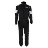 Simpson Racing Classic SFI-5 Driving Suits C402311 Suit, SFI-5, One-piece, Two Layers, Nomex®, Black with White Stripes, SFI 3.2A/5, Men's Large, Each thumbnail 4