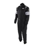 Simpson Racing Classic SFI-5 Driving Suits C402311 Suit, SFI-5, One-piece, Two Layers, Nomex®, Black with White Stripes, SFI 3.2A/5, Men's Large, Each thumbnail 6