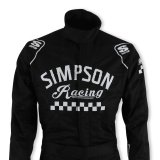Simpson Checkers Racing Suits CK02321 Driving Suit, Checkers, One-piece, Double Layer, Nomex, Black/White, SFI 3.2A/5, Men's Large, Each thumbnail 4