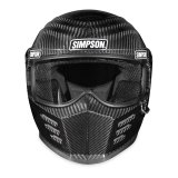 Simpson Motorcycle Outlaw Bandit Carbon Fiber Helmets OB3CMD Helmet, Fiber, Full Face, Primary Color, Effect Graphic, Gloss, Snell M2020D, Medium, Each thumbnail 3