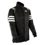 Simpson Racing Classic SFI-5 Jackets C402314 Driving Jacket, Double Layer, Satin/Twill, Nomex®, Large, Black with White Stripes, with Arm Restraints, Each thumbnail 5