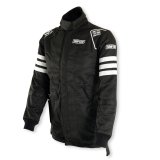 Simpson Racing Classic SFI-5 Jackets C402314 Driving Jacket, Double Layer, Satin/Twill, Nomex®, Large, Black with White Stripes, with Arm Restraints, Each thumbnail 6