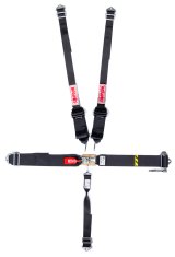 Simpson Ratchet 5-Point Harness SB51204 Harness, Complete, Latch, Individual-Type, Ratchet, Bolt-In, Floor/Roll Bar Mount, Black, Each thumbnail 2