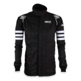 Simpson Racing Classic SFI-5 Jackets C402412 Driving Jacket, Double Layer, Satin/Twill, Nomex®, X-Large, Black with White Stripes, Each thumbnail 5