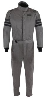 Simpson Racing Classic SFI-5 Driving Suits C405311 Suit, SFI-5, One-piece, Two Layers, Nomex®, Gray/Black, SFI 3.2A/5, Men's Large, Each thumbnail 1