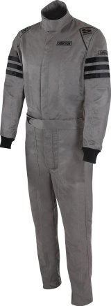 Simpson Racing Classic SFI-5 Driving Suits C405311 Suit, SFI-5, One-piece, Two Layers, Nomex®, Gray/Black, SFI 3.2A/5, Men's Large, Each thumbnail 3
