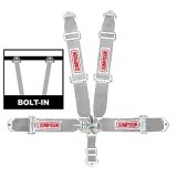 Simpson Latch & Link 5-Point Harness 29061P Harness, Complete, Latch, Individual-Type, Bolt-In, Floor Mount, Platinum, Each thumbnail 1