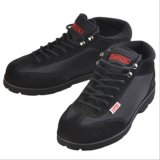 Simpson Garage Crew Shoes 57125BK Shoes, Crew, Mid-top, Wick Liner, Suede/Canvas Outer, Black, Mens Size 12 1/2, Pair thumbnail 1
